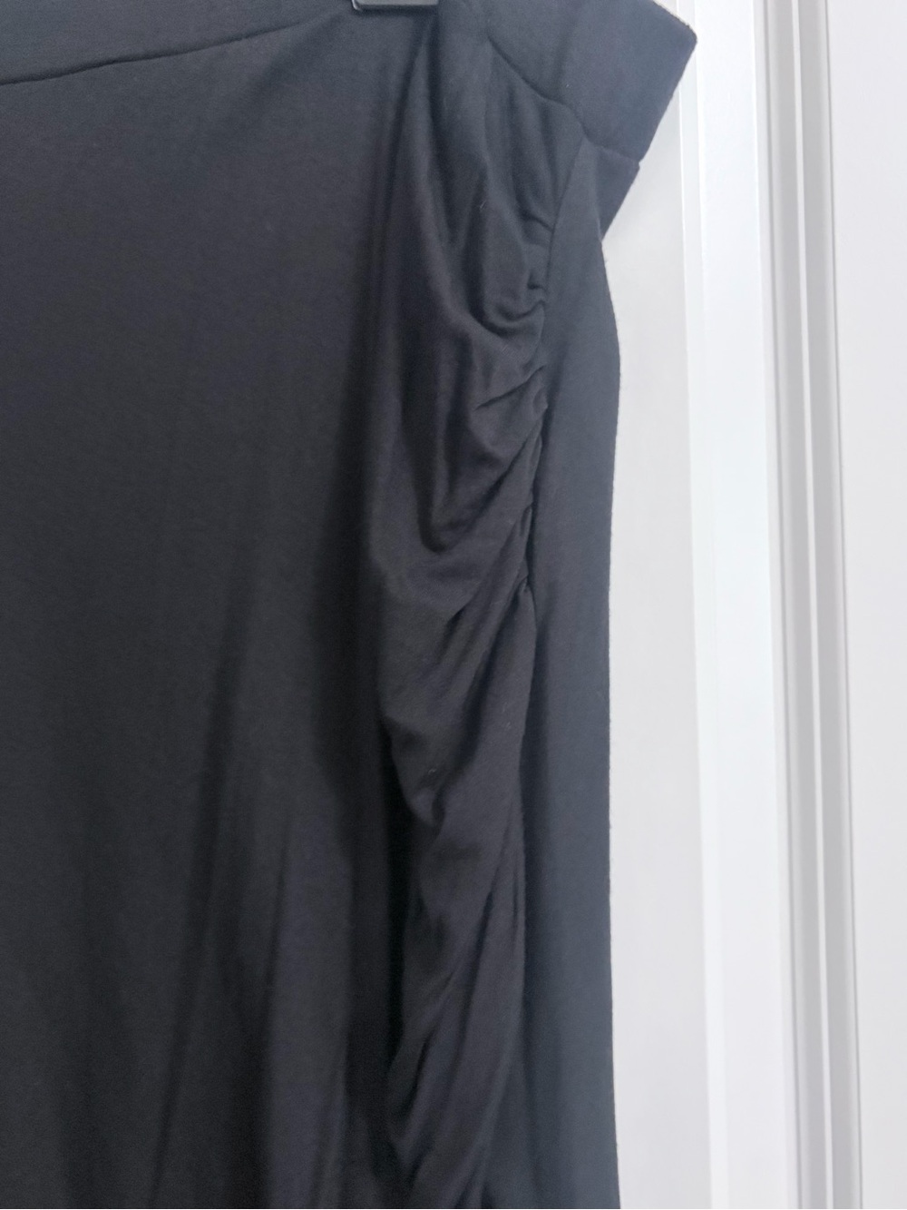 Worthington Black Maxi Skirt with Side Draping - Picture 3 of 5